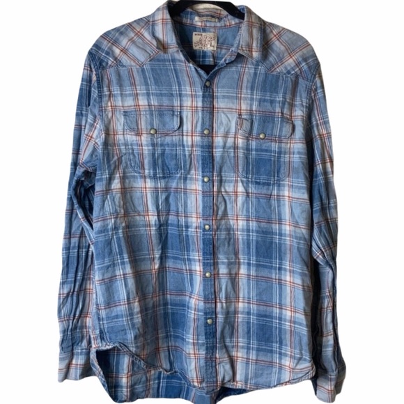 Lucky Brand Other - Lucky Brand Classic Fit Blue Plaid Button Down